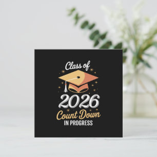 Class Of 2026 Count Down In Progress Peronalized  Thank You Card