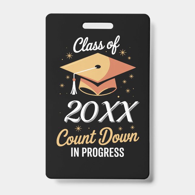 Class Of 2026 Count Down In Progress Personalized  Badge (Front)