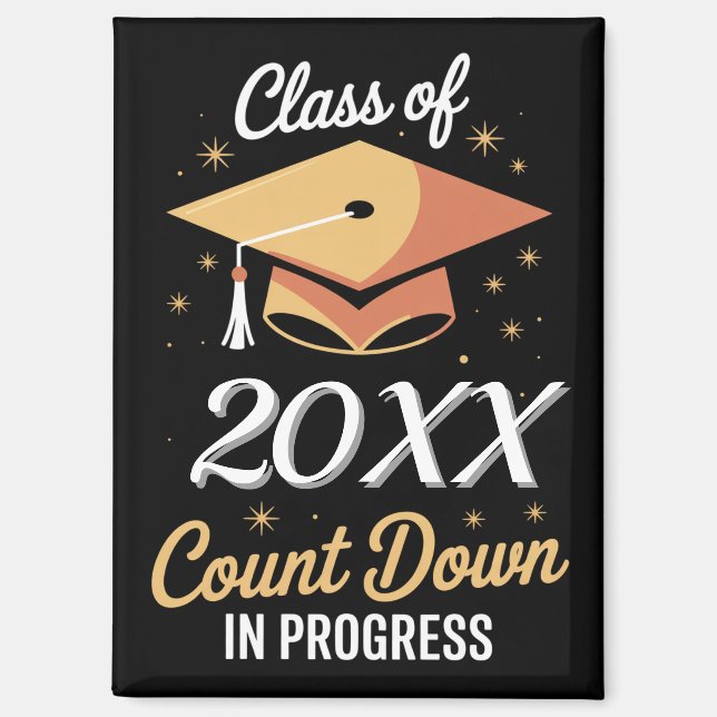 Class Of 2026 Count Down In Progress Personalized  Magnet (Front)