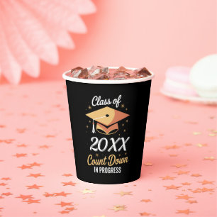 Class Of 2026 Count Down In Progress Personalized Paper Cups