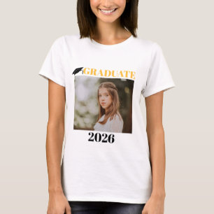 Class of 2026 Custom Photo Graduation Apparel T-Shirt