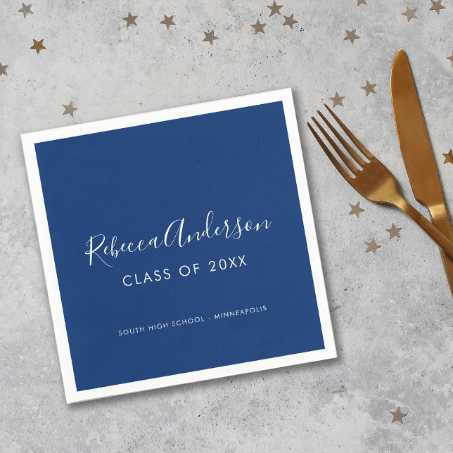 Class of 2026 Dark Blue Graduation Party  Napkin (Creator Uploaded)