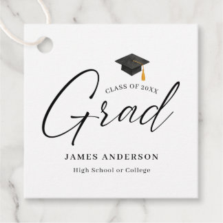 Class of 2026 Elegant Script Graduate Favour Tags