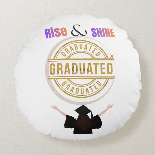 Class of 2026 Elite 🎓 Round Pillow (Front)