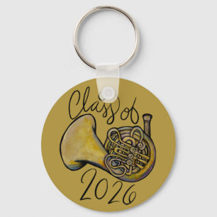 Class of 2026 French Horn Band Class Music Keychain