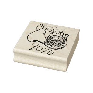 Class of 2026 French Horn Band Class Music         Rubber Stamp