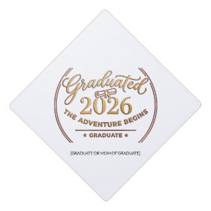 Class of 2026 Gold Foil Cap Topper