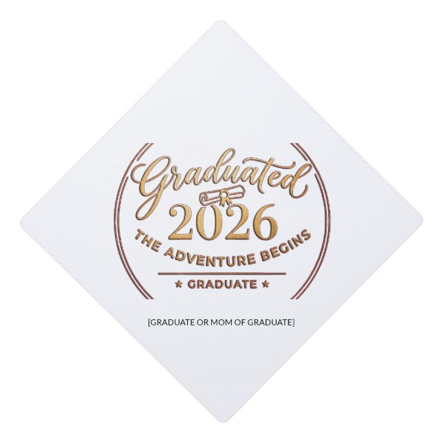 Class of 2026 Gold Foil Cap Topper (Front)