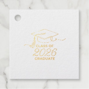 Class of 2026 Gold Foil Tag / Graduation Label