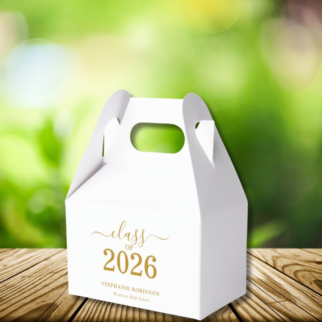 Class of 2026 Gold Script Graduation   Favor Box (Creator Uploaded)