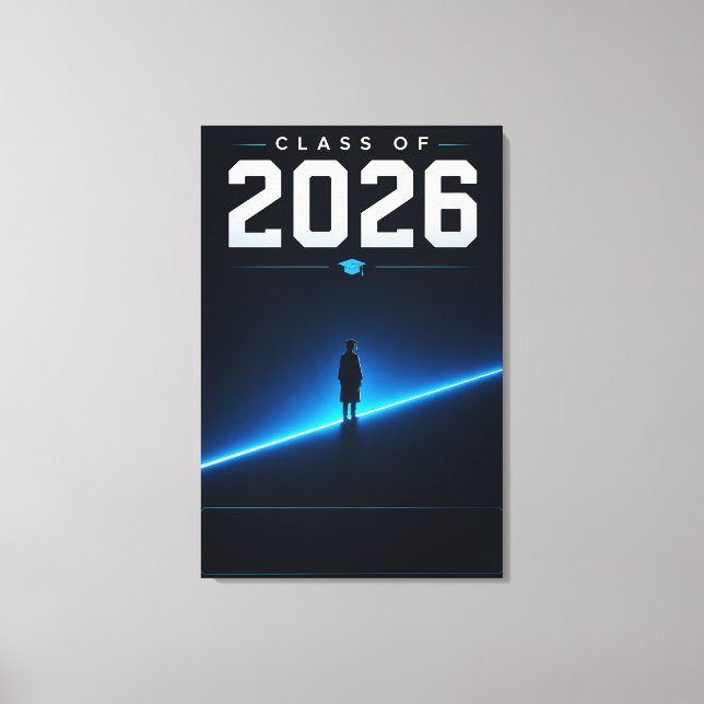 Class of 2026 Graduate Custom Name Gift Canvas Print (Front)