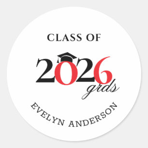 Class of 2026 Graduate Hershey's Candy Favours Classic Round Sticker