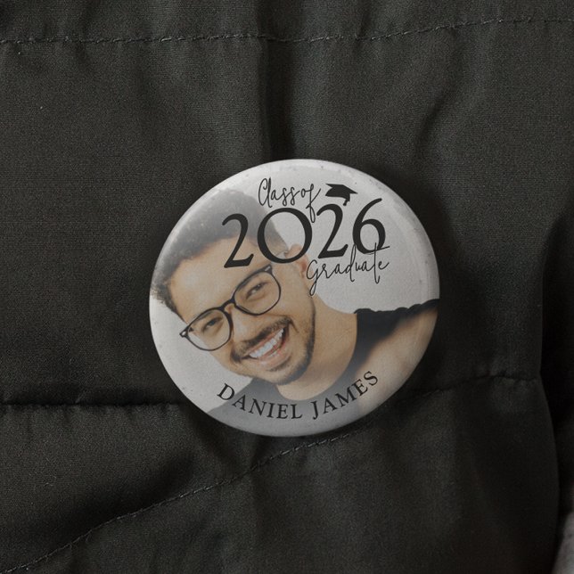 Class Of 2026 Graduate | Photo Graduation 1 Inch Round Button (Creator Uploaded)