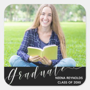 Class of 2026 Graduate Photo Graduation Party Square Sticker