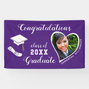 Class of 2026 Graduate Photo Purple Graduation Banner