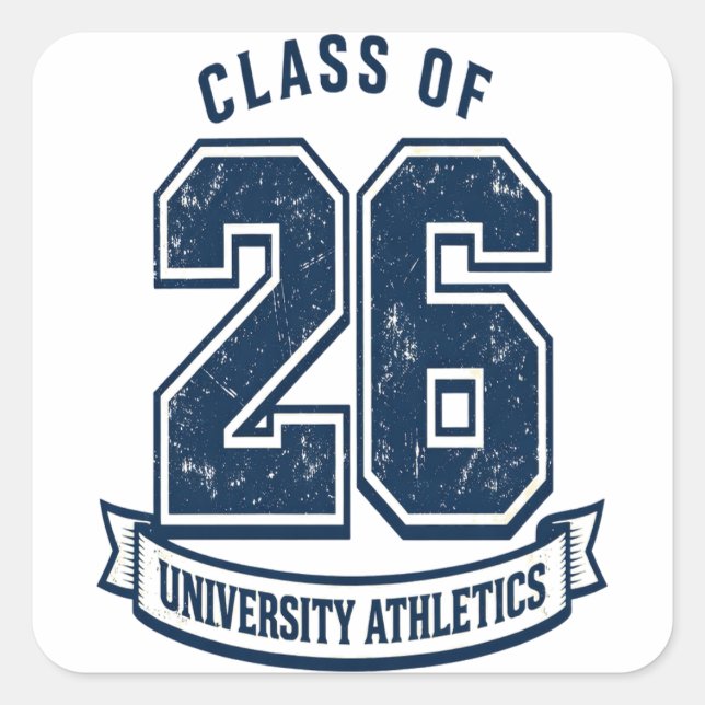 Class of 2026 – Graduate Pride College Square Sticker (Front)