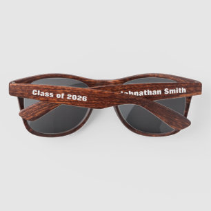 Class of 2026 Graduate's Name Bold Grad Graduation Sunglasses