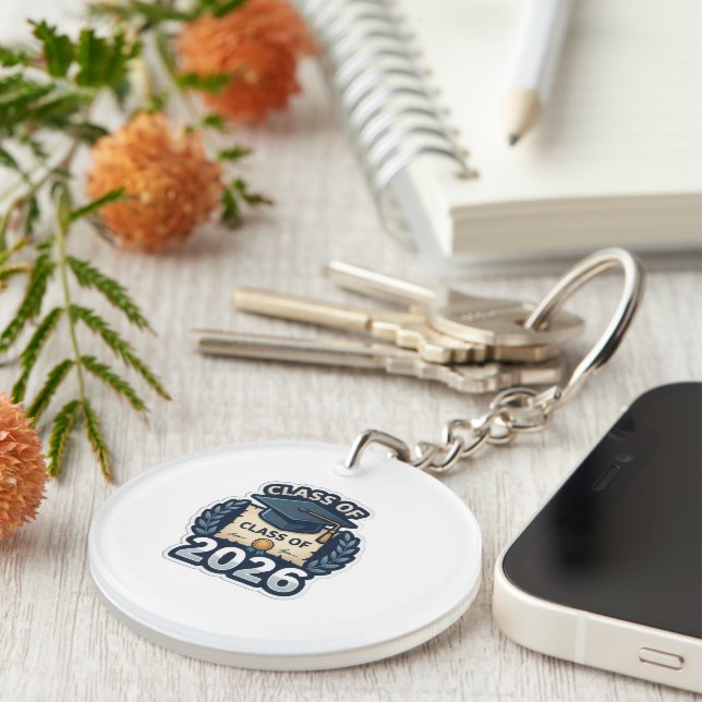 Class of 2026 Graduation Acrylic Keychain (Front Right)