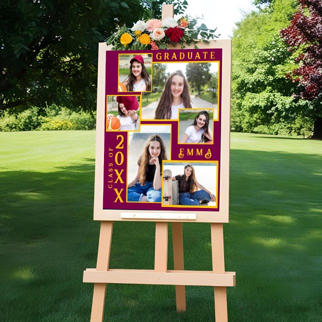 Class of 2026 Graduation Announcement  Multi Photo Poster (Class of 2025 Graduation Announcement Multi Photo Poster)