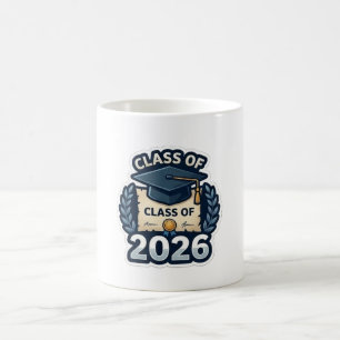 Class of 2026 Graduation Badge - Modern Pixel Art  Coffee Mug