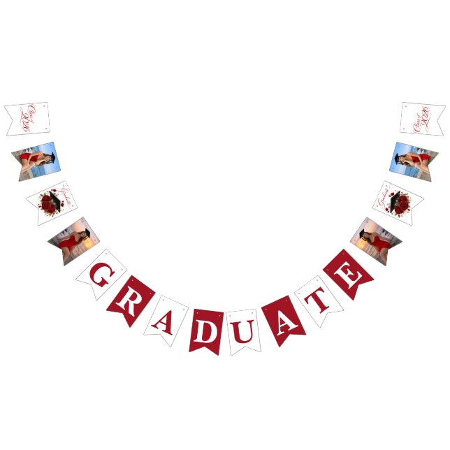 Class of 2026 Graduation Banner in Red and White  (All)