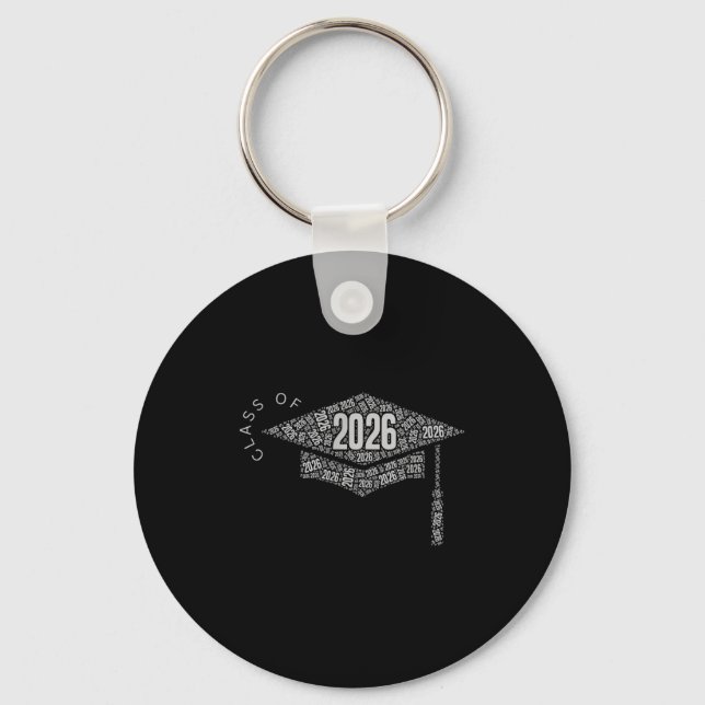 Class of 2026 graduation cap  keychain (Front)
