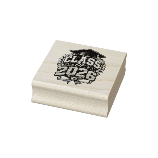 Class of 2026 Graduation Celebration Design Rubber Stamp (Stamp)