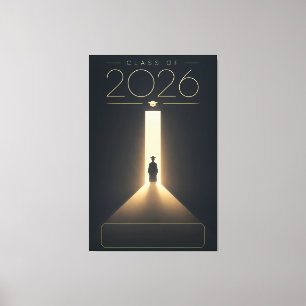 Class of 2026 Graduation Custom Name Gift Canvas Print