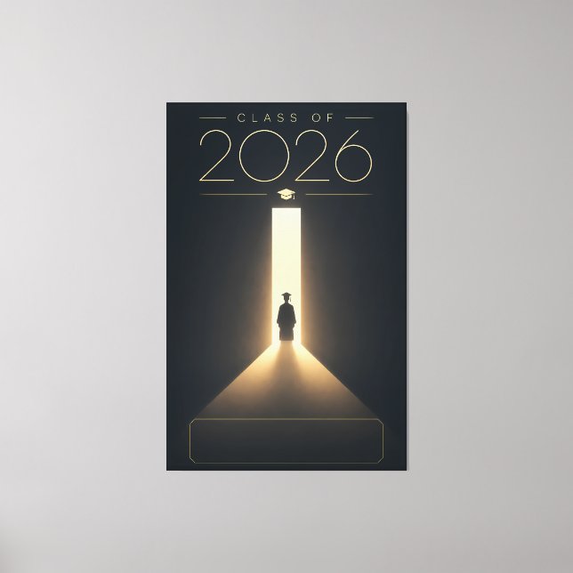 Class of 2026 Graduation Custom Name Gift Canvas Print (Front)