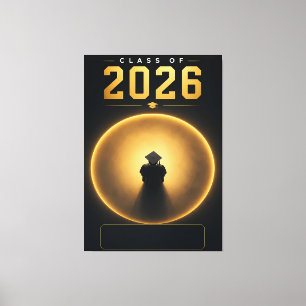 Class of 2026 Graduation Custom Name Poster Canvas Print