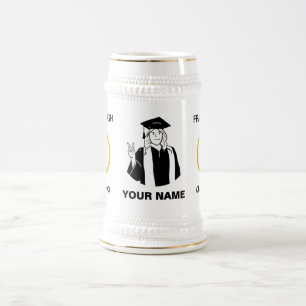 Class Of 2026 Graduation – Female Graduate Peace Beer Stein