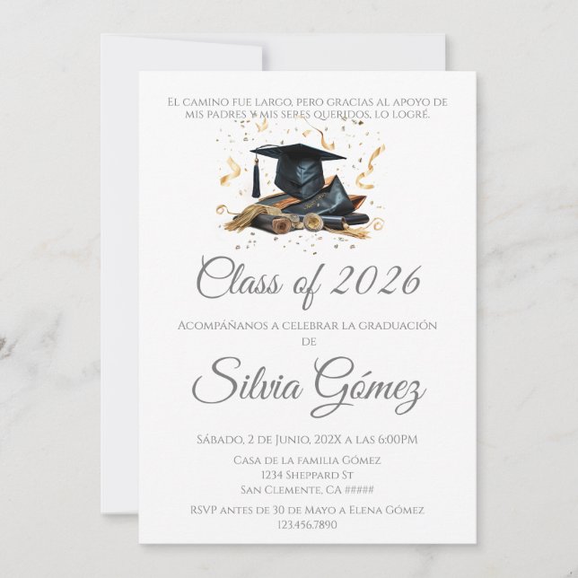 Class of 2026 graduation invitation (Front)