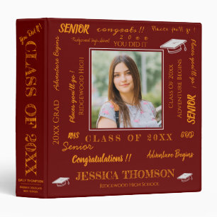 Class Of 2026 Graduation Keepsake Memory Binder