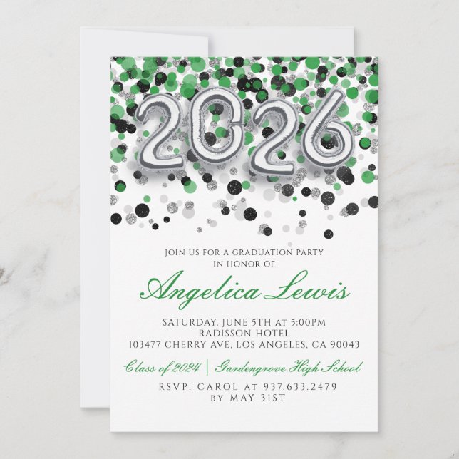 Class of 2026 Graduation Party Invitation (Front)