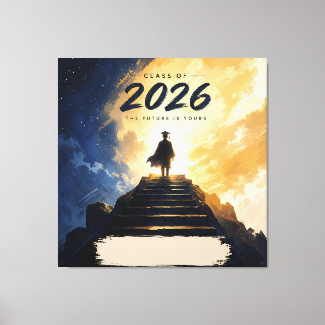Class of 2026 Graduation Path Success Design Canvas Print (Front)