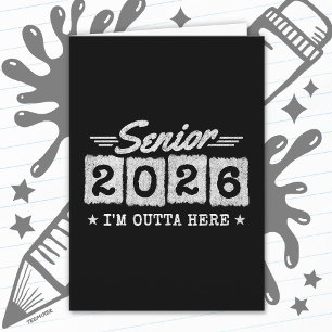 Class of 2026 Graduation Retro Vintage Senior 2026 Card