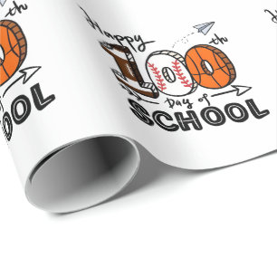 Class of 2026 Graduation School Baseball  Wrapping Paper