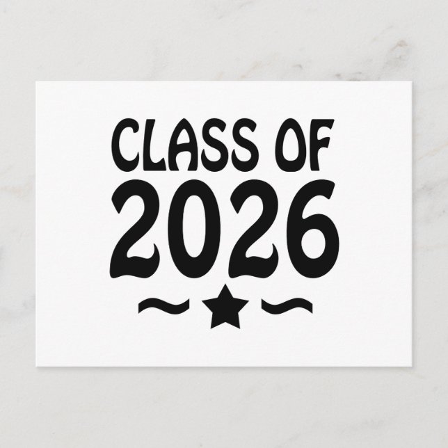 Class of 2026 Graduation Star Postcard (Front)
