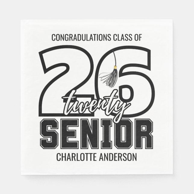 Class of 2026 Graduation Tassel Paper Napkin (Front)