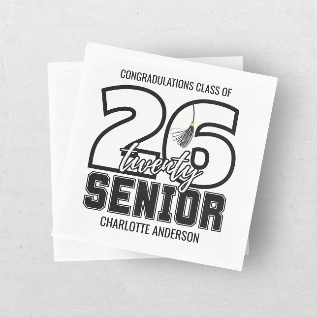 Class of 2026 Graduation Tassel Paper Napkin (Creator Uploaded)