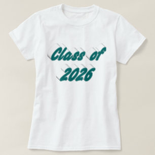 Class of 2026 green typography graduation T-Shirt