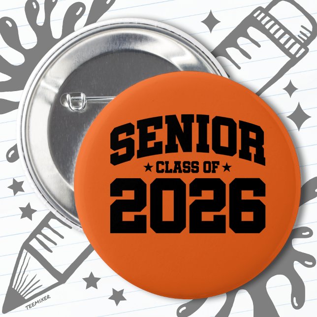 Class of 2026 High School Graduation Senior 2026 2 Inch Round Button (Creator Uploaded)