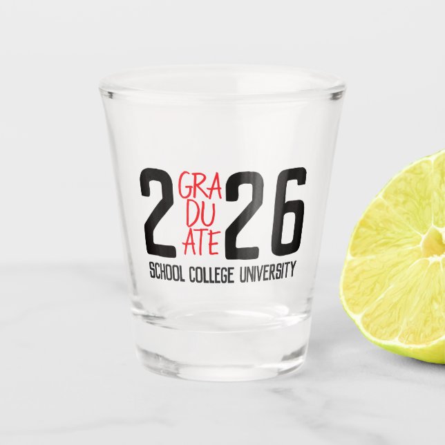 Class of 2026 Keepsake Gift Graduation  Shot Glass (Front)