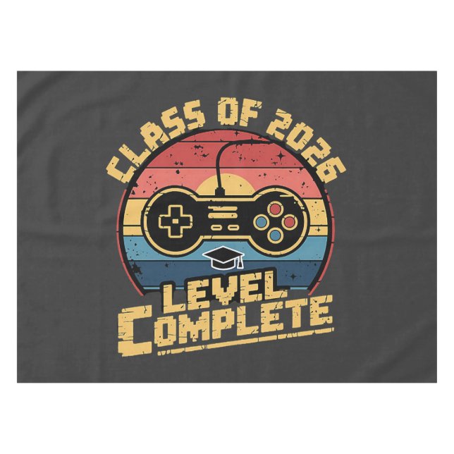 Class Of 2026 Level Complete Tablecloth (Front (Horizontal))