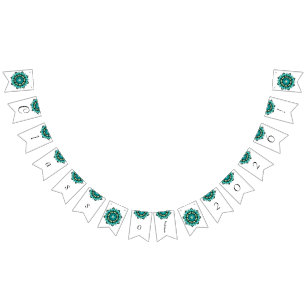 Class of 2026! Mandala in aqua Bunting Flags