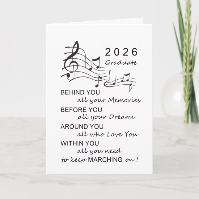 Class of 2026 Marching Band Graduation Card (Front)