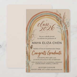 Class of 2026 Minimalist Arch Invitation