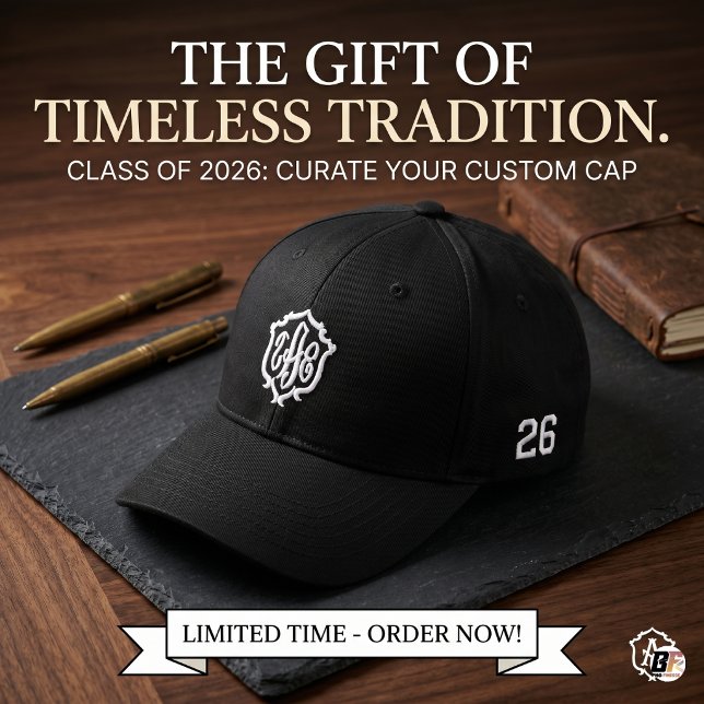 Class of 2026 Old Money Monogram Crest Custom Base Embroidered Hat (#countryclub)