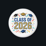 Class of 2026 Party Magnet<br><div class="desc">Celebrate the journey and excitement of graduation with this colorful Senior Class of 2026 magnet! Designed with bright colors and bold typography, this fun design captures the pride and achievement of reaching this unforgettable milestone. It’s a cheerful reminder of all the hard work, friendships, and memories that made the senior...</div>