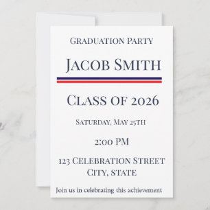 Class of 2026 Patriotic Graduation Invite